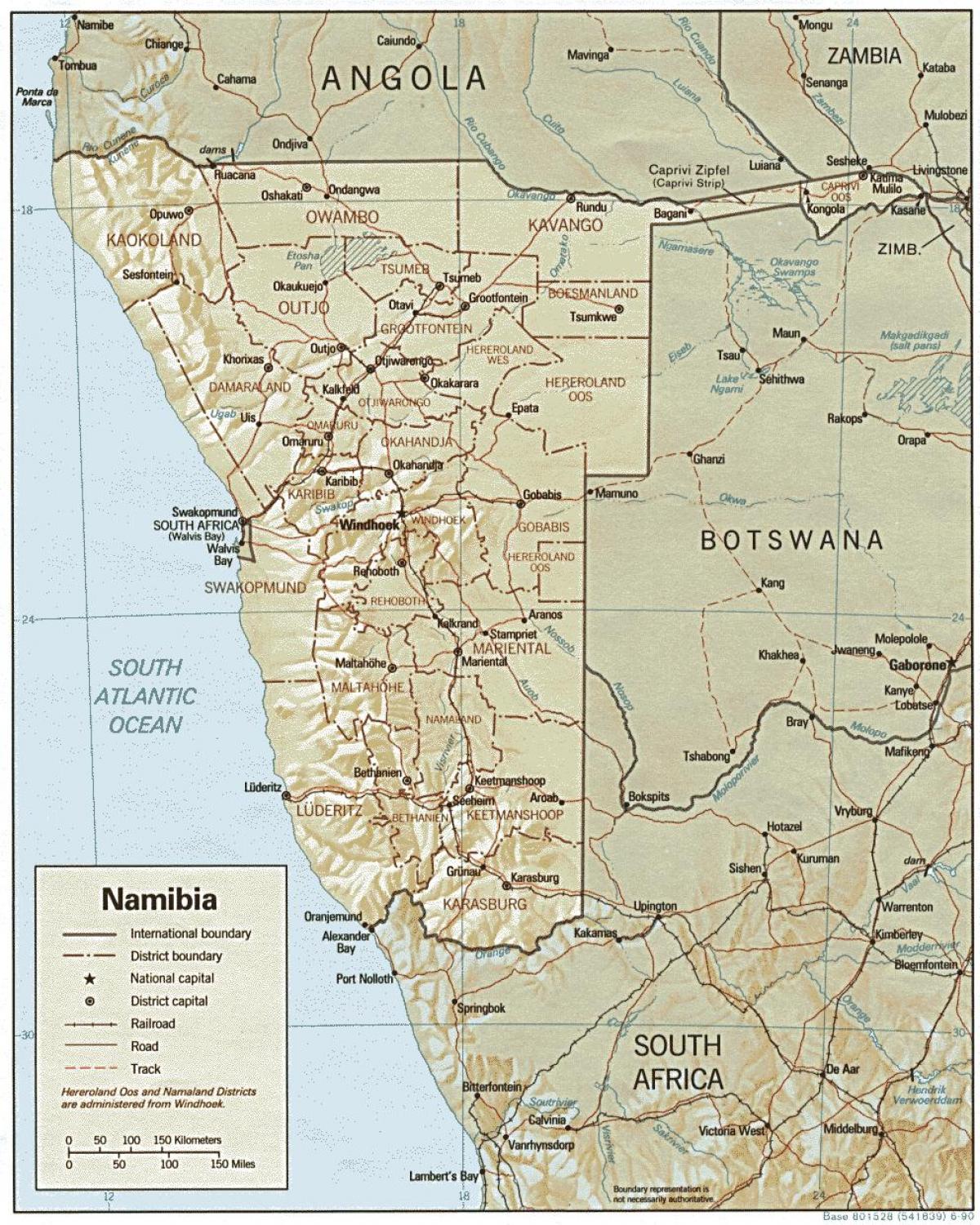 Карта на Намибија фарма